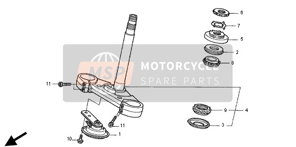 Honda CB1300X4 1998 GABELBRÜCKE für ein 1998 Honda CB1300X4