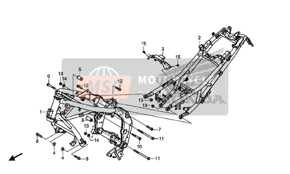 Honda CBR500RA 2015 Frame voor een 2015 Honda CBR500RA