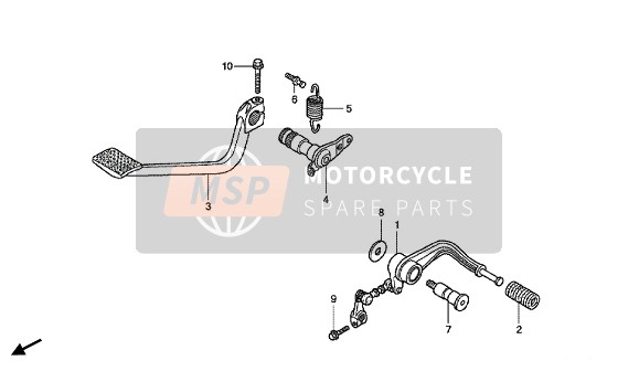 Honda GL1800 2015 PEDAL for a 2015 Honda GL1800