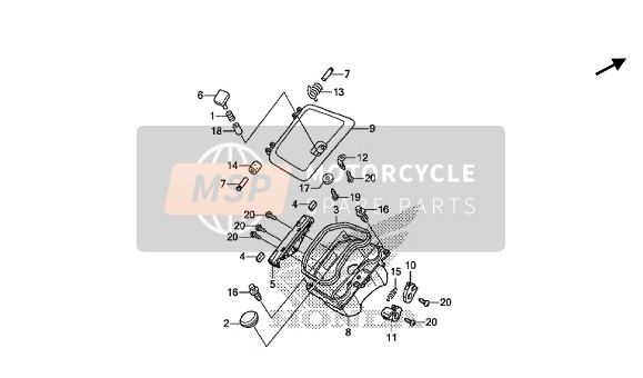 Honda GL1800B 2015 Zak voor een 2015 Honda GL1800B