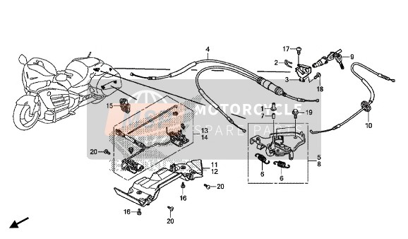 Honda GL1800B 2015 Unità di apertura per un 2015 Honda GL1800B