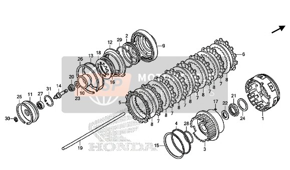 Honda GL1800C 2015 CLUTCH for a 2015 Honda GL1800C