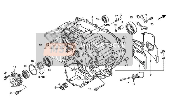 Honda GL1800C 2015 Cas arrière pour un 2015 Honda GL1800C