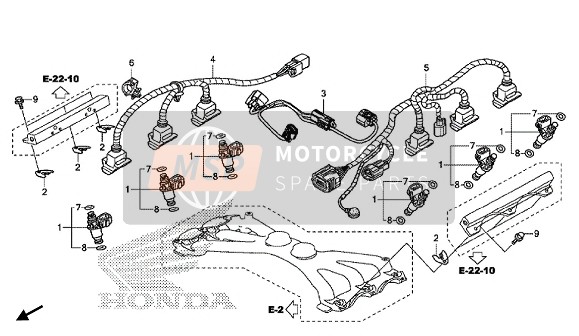 Honda GL1800C 2015 Inyector para un 2015 Honda GL1800C