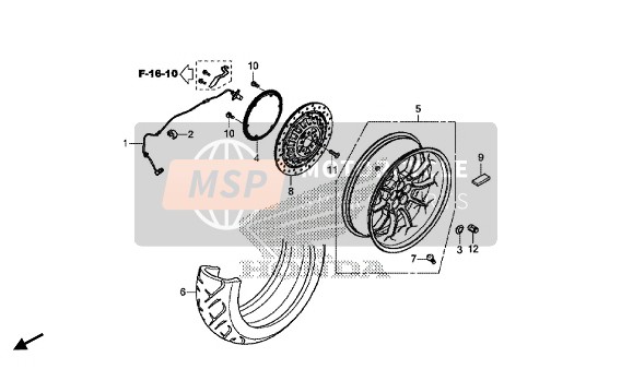 Honda GL1800C 2015 REAR WHEEL for a 2015 Honda GL1800C