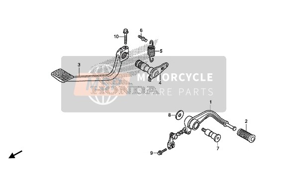 Honda GL1800C 2015 Pedal para un 2015 Honda GL1800C