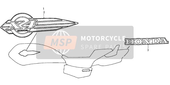 87122MAZ730ZA, Aufkleber, Honda, 0