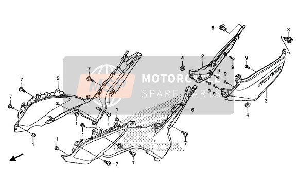 Honda NC750SA 2015 SEITLICHE ABDECKUNG für ein 2015 Honda NC750SA