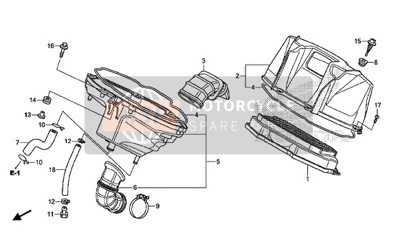 Honda NC750SA 2015 Filtro de aire para un 2015 Honda NC750SA