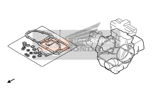 Honda VFR1200F 2015 EOP-2 Gasket Kit B for a 2015 Honda VFR1200F