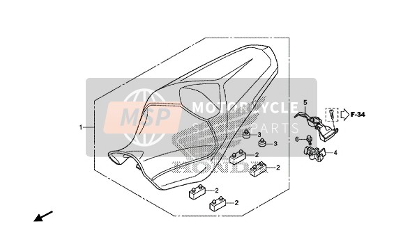 Honda VFR1200FD 2015 Siège pour un 2015 Honda VFR1200FD