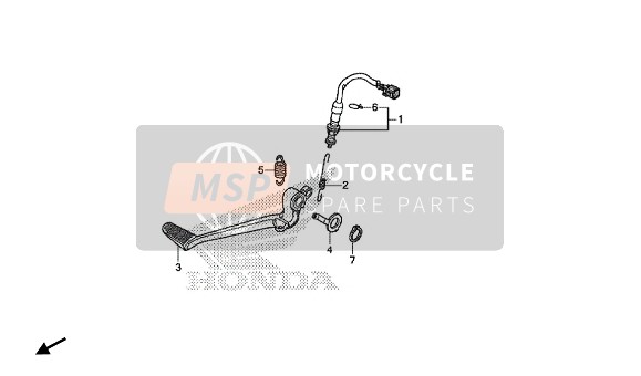 Honda VFR1200FD 2015 Pédale pour un 2015 Honda VFR1200FD