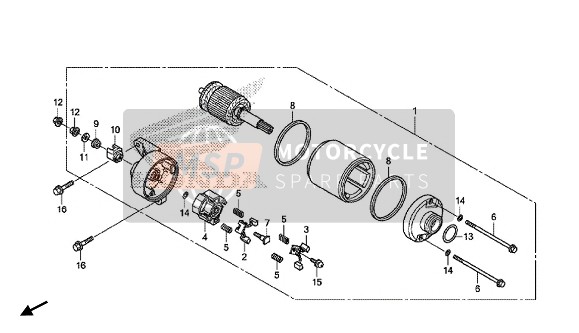 Honda VFR1200XDL 2015 Startend Motor voor een 2015 Honda VFR1200XDL