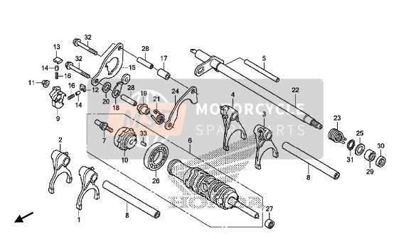 Honda VFR1200XDL 2015 GEARSHIFT DRUM for a 2015 Honda VFR1200XDL