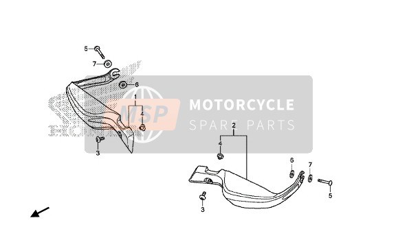 Honda VFR1200XDL 2015 Hand beschermingskap voor een 2015 Honda VFR1200XDL