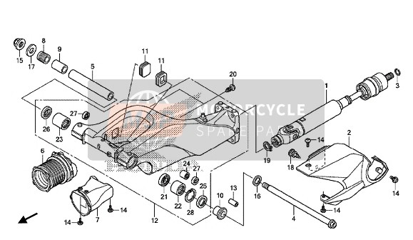 Honda VFR1200XDL 2015 SWINGARM for a 2015 Honda VFR1200XDL