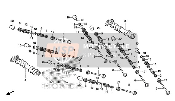 Honda VFR800X 2015 NOCKENWELLE & VENTIL (VORNE) für ein 2015 Honda VFR800X