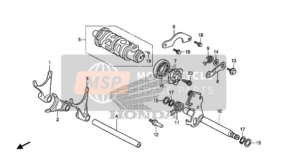 Honda VFR800X 2015 IngranaggioShift Drum per un 2015 Honda VFR800X