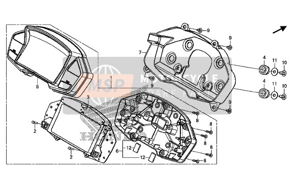 Honda VFR800X 2015 MESSGERÄT für ein 2015 Honda VFR800X