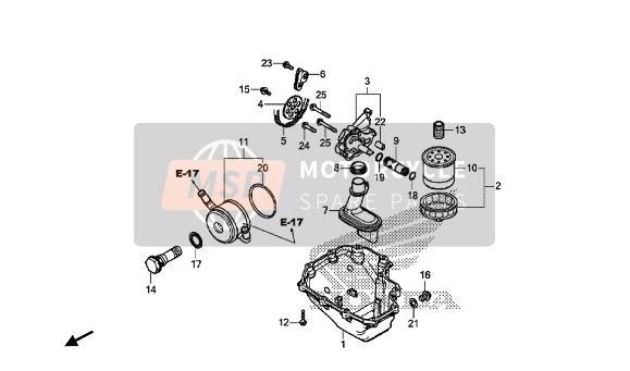 15147MGED00, Guide Comp. B, Oil Pump Chain, Honda, 0