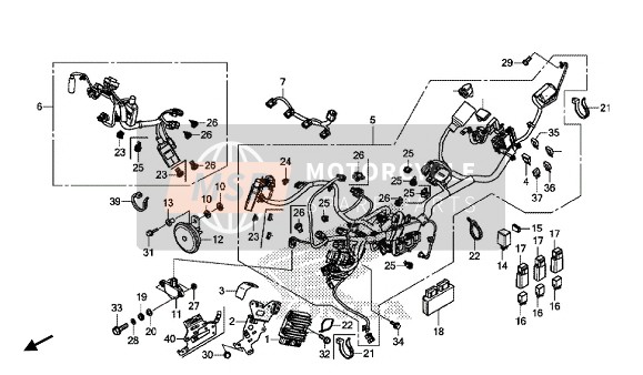 32100MJED40, Harness, Wire, Honda, 0