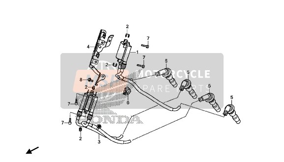 30550MJED00, Stuetze Kompl., Zuendspul, Honda, 0