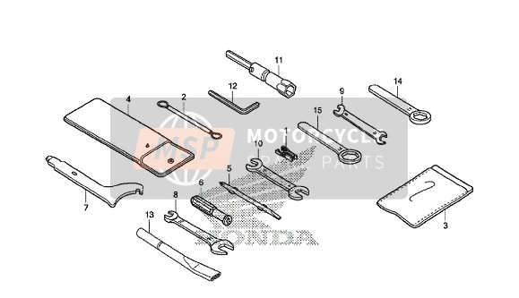 89211KWW640, Cle,  10X14, Honda, 1