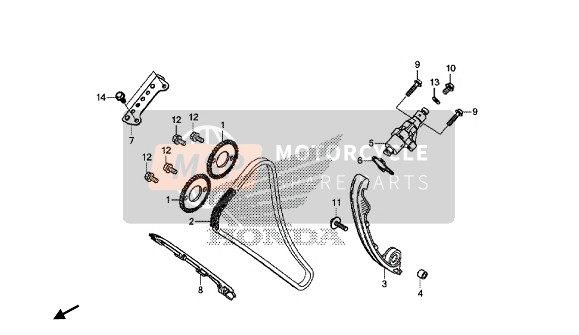 Honda CB650FA 2016 STEUERKETTE & SPANNER für ein 2016 Honda CB650FA