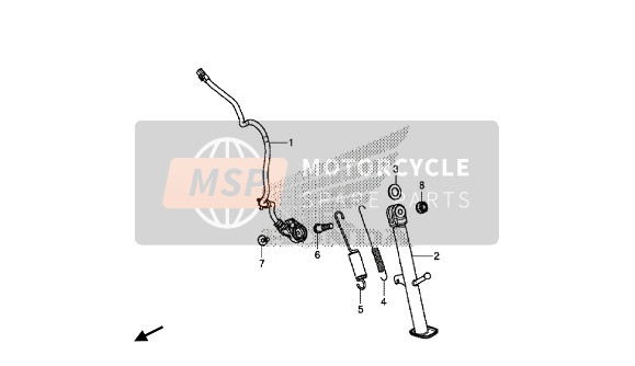 Honda CB650FA 2016 SIDE STAND for a 2016 Honda CB650FA