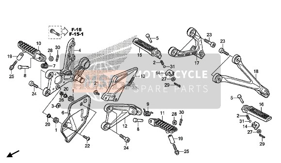 Honda CBR1000RA 2016 FUSSRASTE für ein 2016 Honda CBR1000RA