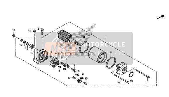 Honda CBR1000RR 2016 Motorino di avviamento per un 2016 Honda CBR1000RR