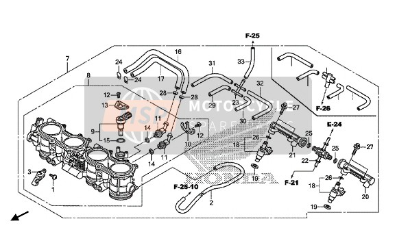 Honda CBR1000RR 2016 Corpo farfallato per un 2016 Honda CBR1000RR