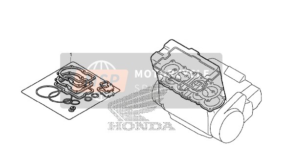 Honda CBR1000RR 2016 EOP-1 Pakkingset A voor een 2016 Honda CBR1000RR