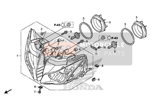 Honda CBR1000RR 2016 HEADLIGHT for a 2016 Honda CBR1000RR