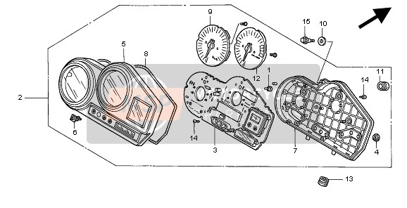 37200MASG01, Speedometer Assy. (Kph), Honda, 2