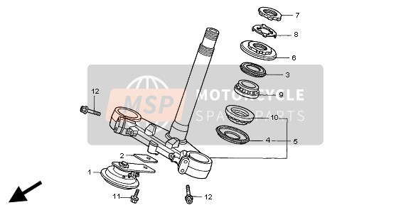 53219MASE00, Stem Sub Assy., Steering, Honda, 0