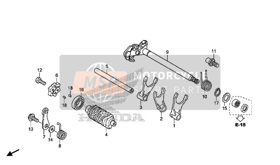 Honda CBR300RA 2016 IngranaggioShift Drum per un 2016 Honda CBR300RA