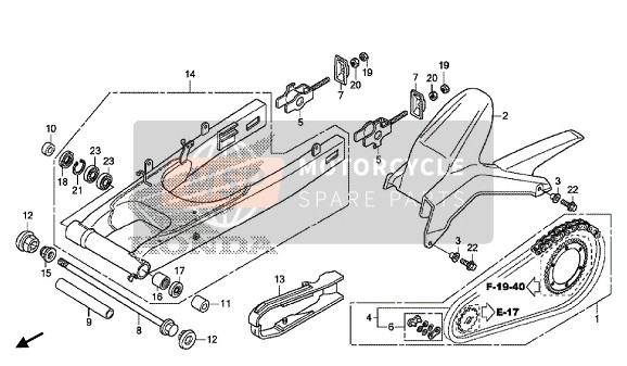 Honda CBR300RA 2016 SCHWINGE für ein 2016 Honda CBR300RA