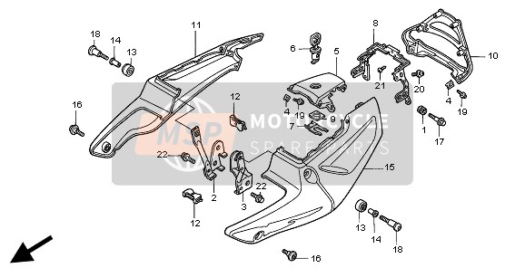 83641KY2700, Tussenring, Zij Kap Inste, Honda, 4