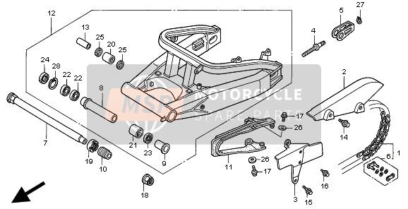 52170MASE00, Slider, Chain, Honda, 0