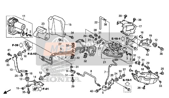 Honda CBR1000SA 2016 Unité d'alimentation avant & Unité de valve avant pour un 2016 Honda CBR1000SA