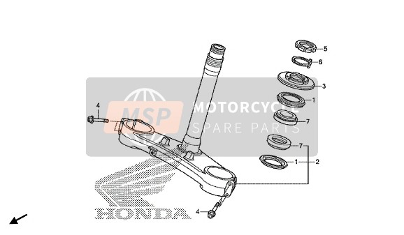 Honda CBR1000SA 2016 T-Stuk voor een 2016 Honda CBR1000SA