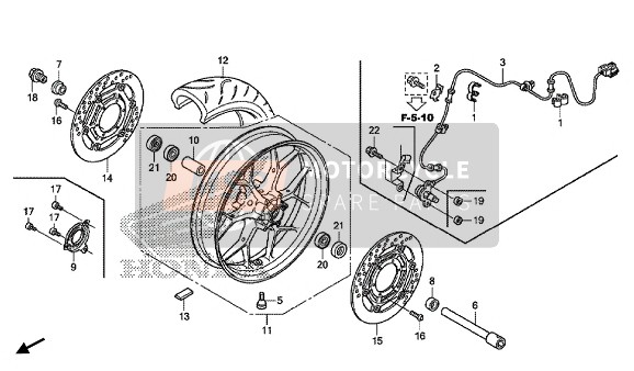 44711MGPD83, Band, V. (120/70ZR17 M/c, Honda, 0