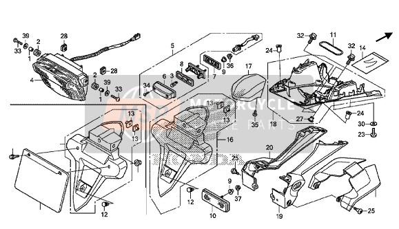 Honda CBR1000SA 2016 Feu Arrière pour un 2016 Honda CBR1000SA