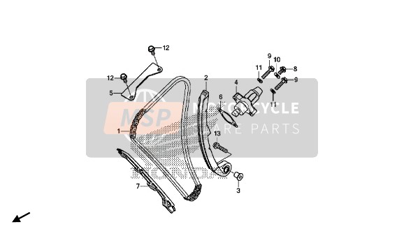 Honda CBR500RA 2016 Chaîne à came & Tendeur pour un 2016 Honda CBR500RA