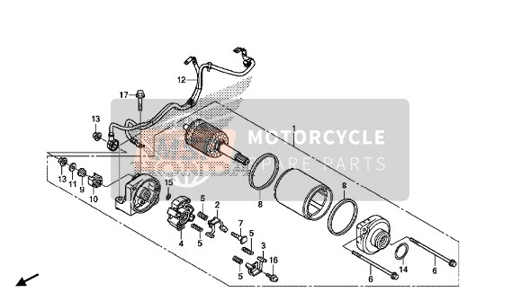 Honda CBR500RA 2016 Motorino di avviamento per un 2016 Honda CBR500RA