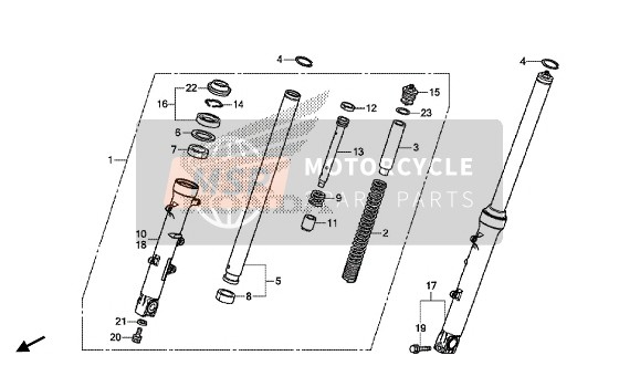 51450MJWJ01, Ens. Boulon De Fourche Av, Honda, 1