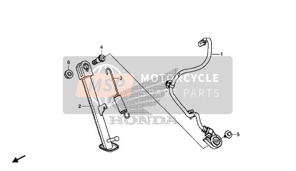 Honda CBR500RA 2016 Béquille latérale pour un 2016 Honda CBR500RA