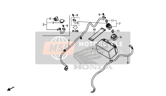 Honda CBR650F 2016 Accu voor een 2016 Honda CBR650F