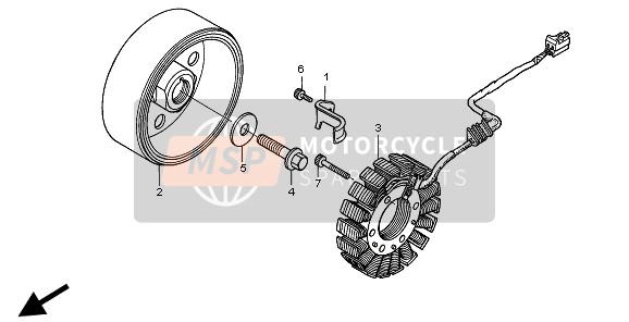 Honda CBR1100XX 1998 Generator voor een 1998 Honda CBR1100XX